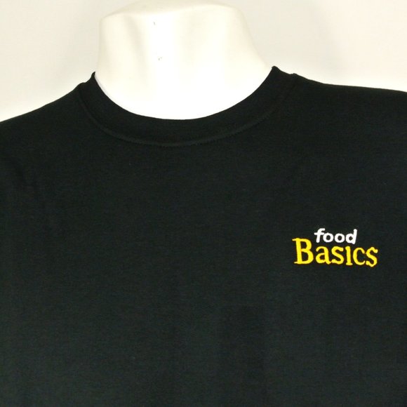 FOOD BASICS Grocery Store Employee Uniform Black Sweatshirt Shirt Size L Large - Picture 7 of 11